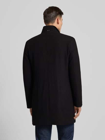 bugatti Kurzmantel mit Stehkragen und Knopfleiste Black 5