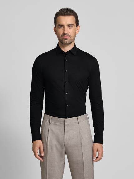 OLYMP No. Six Super Slim Business-Hemd mit Kentkragen Black 4