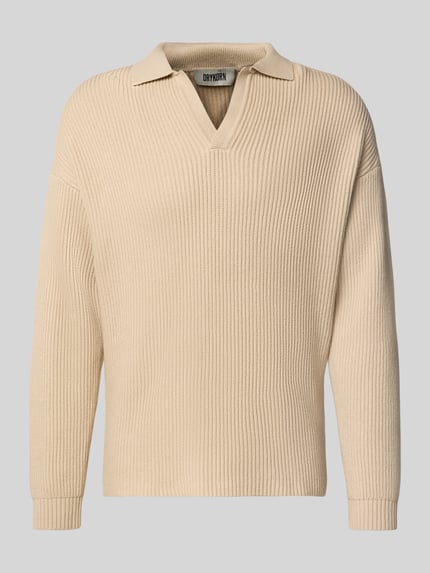 DRYKORN Strickpullover mit Polokragen Beige 2