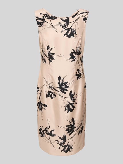 Christian Berg Cocktail Knielanges Cocktailkleid mit Rundhalsausschnitt Hellrosa Melange 2