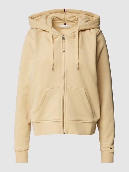 Tommy Hilfiger Sweatjacke mit Label-Schriftzug Beige 2