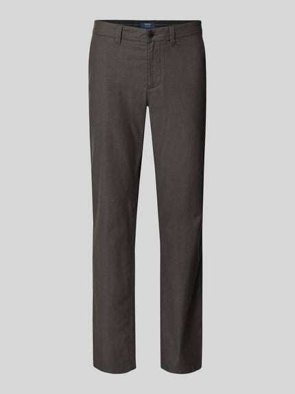 MCNEAL Slim Fit Stoffhose mit französischen Eingrifftaschen Dunkelgrau Melange 2