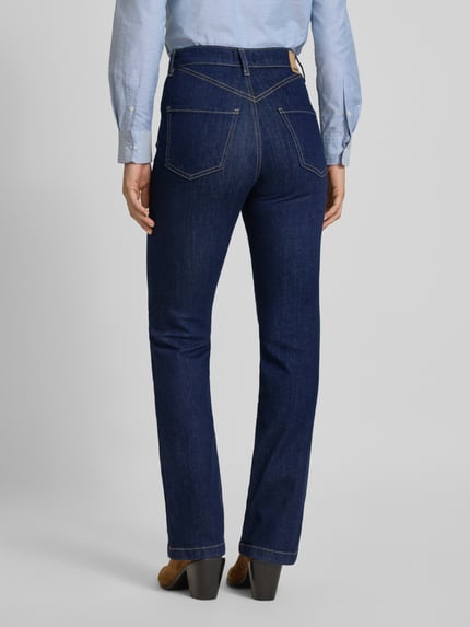 BOSS Wide-Leg-Fit Bootcut Jeans aus Baumwoll-Mix Modell 'LYRIS' Dunkelblau 5