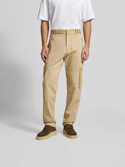 Kenzo Spodnie cargo z wyhaftowanym logo Beżowy 4