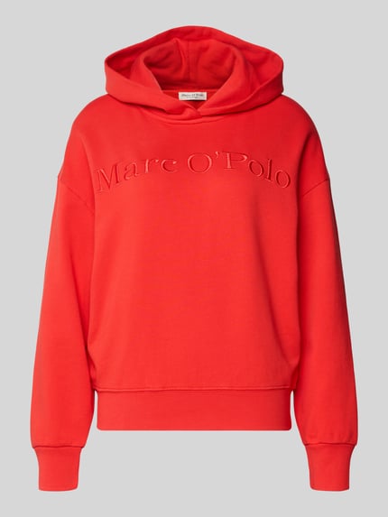Marc O'Polo Regular Fit Hoodie aus reiner Baumwolle Hellrot 2