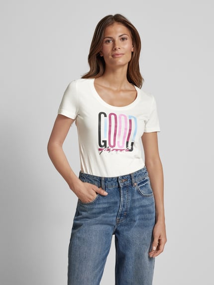 s.Oliver RED LABEL T-Shirt mit Statement-Print Offwhite 4