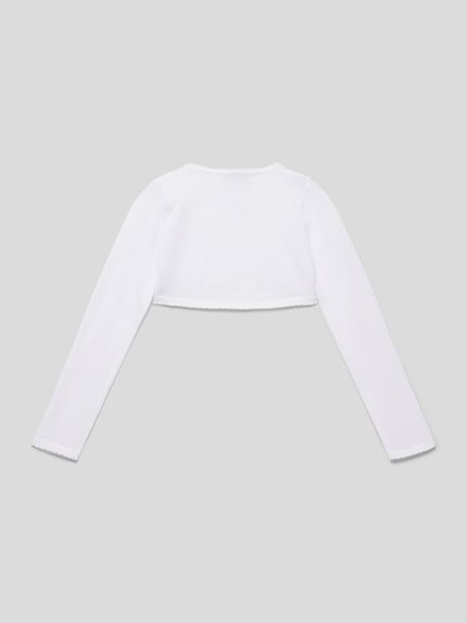Happy Girls Bolero aus Effektgarn mit Muschelsaum Weiss 3