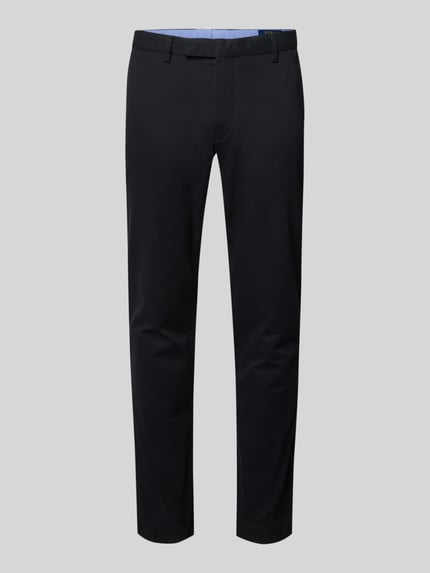 Chinosy o kroju slim fit z mieszanki bawełny model 'GREENWICH' Shop The Look MANNEQUINE