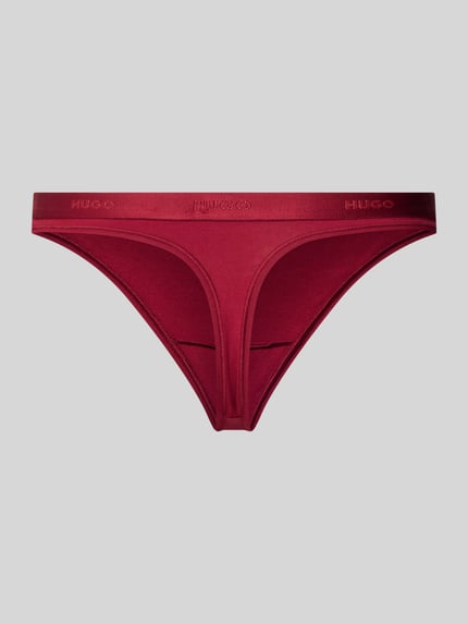 HUGO String mit Logo-Bund Bordeaux 3