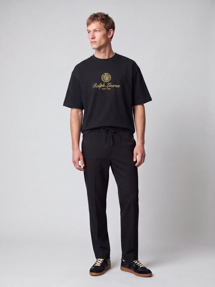 Polo Ralph Lauren T-Shirt mit goldfarbenem Logo-Print Black 1