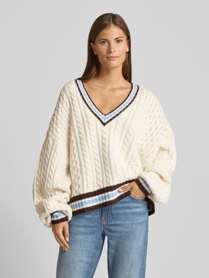 Gestuz Gebreide pullover van wolmix, model 'MARWENI' Beige - 4