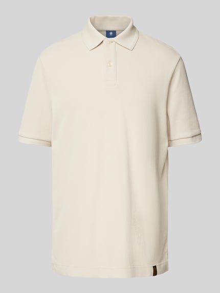 G-Star RAW Poloshirt van viscose met labeldetail Offwhite - 2