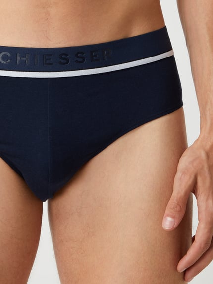 SCHIESSER Slip mit Label-Details Modell 'Rio' im 3er-Pack Blau 6