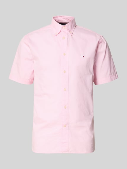 Produktfoto, Regular Fit Freizeithemd aus reiner Baumwolle von Tommy Hilfiger in zartem Rosa, Optik:Allover-Muster, Popeline-Struktur