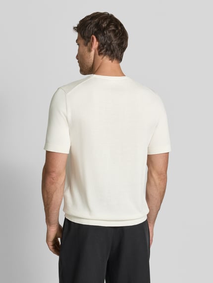 Selected regular fit T-shirt van puur katoen model 'TORINO' Offwhite - 5
