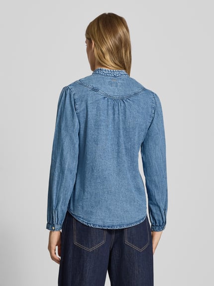 Pepe Jeans Regular Fit Jeansbluse aus reiner Baumwolle Blau 5