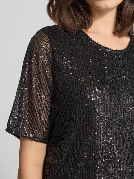 mbyM Blusenshirt mit Paillettenbesatz Modell 'Emrilla' Black 3