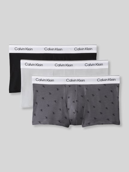 Calvin Klein Underwear Trunks aus Baumwoll-Mix im 3er-Pack Modell 'LOW RISE TRUNK 3PK' Mittelgrau 2