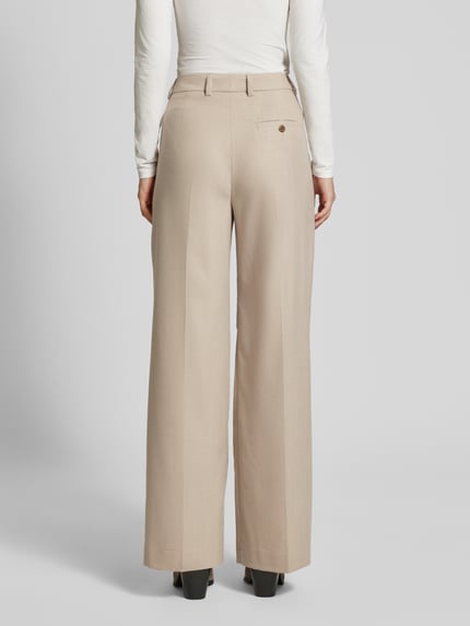 SEDUCTIVE Bundfaltenhose aus Woll-Mix Modell 'CERCIA' Sand Melange 5