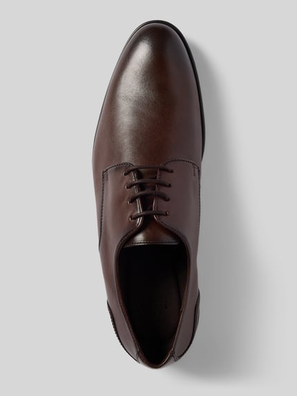 LLOYD Derby schoenen van leer met vetersluiting, model 'EEZY' Donkerbruin - 3