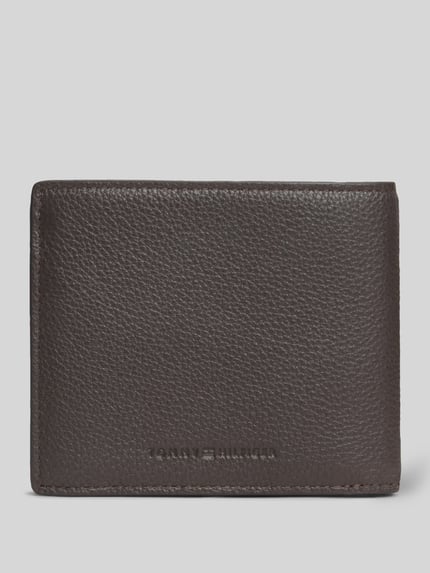 Tommy Hilfiger Portemonnaie aus echtem Leder Dunkelbraun 3