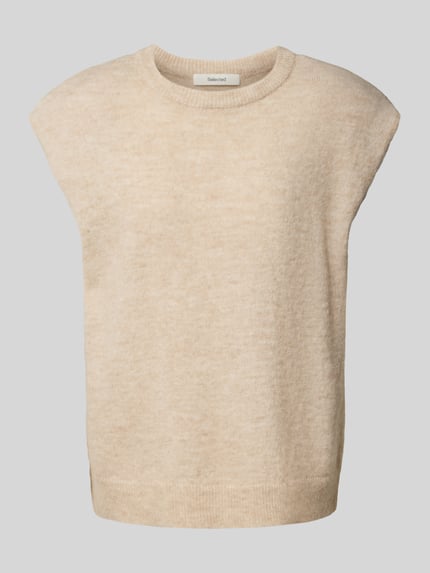 Selected Relaxed Fit Pullunder aus Woll-Mix Modell 'LULU' Offwhite 2