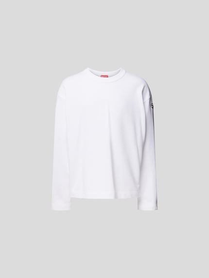 Diesel Bluza o kroju oversized z detalem z logo Biały 2