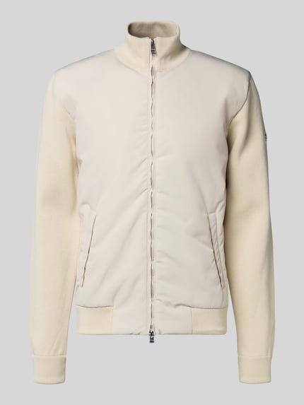 BOSS Regular Fit Strickjacke aus reiner Baumwolle Modell 'IBAIO' Offwhite 2