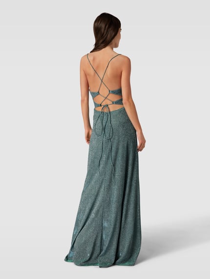 LUXUAR FASHION Midi-jurk met siergarnering Groen - 5