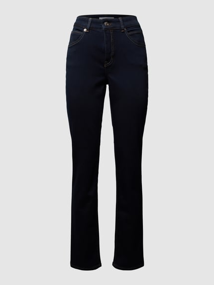 MAC Straight-Fit Jeans mit Stretch-Anteil Modell 'MELANIE' Marine 2
