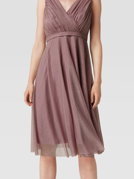 TROYDEN COLLECTION Cocktailkleid mit Taillenpasse Mauve 3