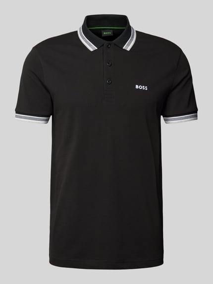Regular fit poloshirt met labelstitching, model 'Paddy' Shop The Look MANNEQUINE