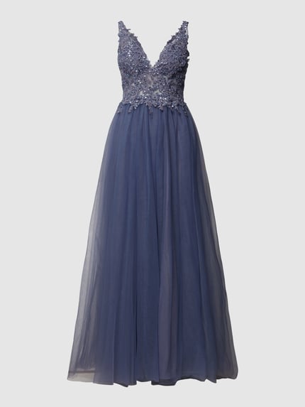 Mascara Abendkleid mit Stola Bleu 2
