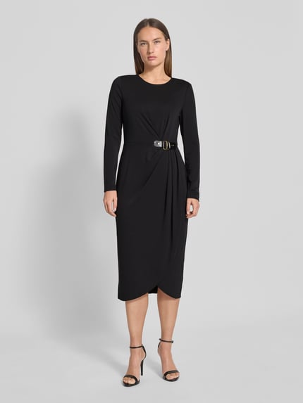 Lauren Ralph Lauren Midi-jurk met ronde hals, model 'SABLISE' Black - 4