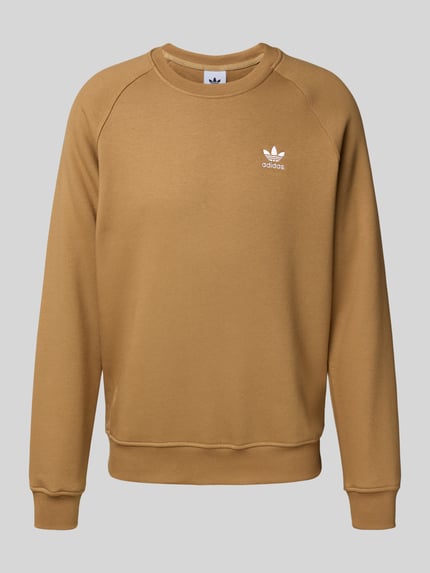 adidas Originals Sweatshirt mit Label-Stitching Mittelbraun 2