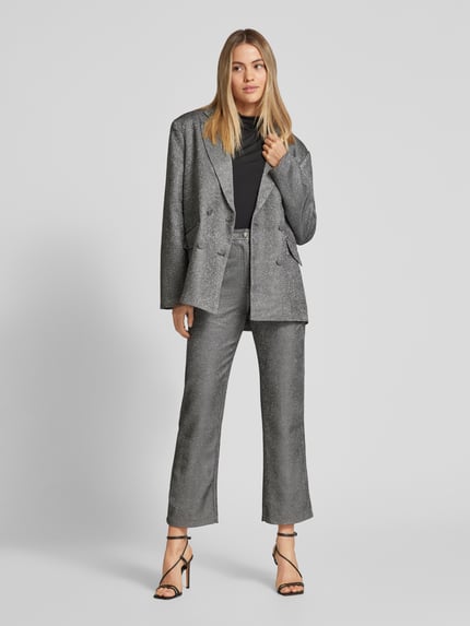 Amy Lynn Blazer mit Knopfverschluss Silber 1
