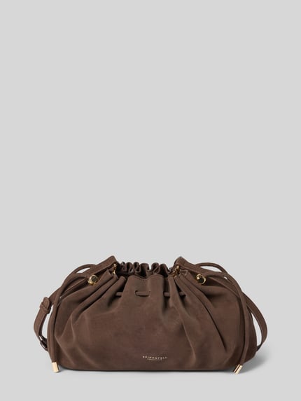 Produktfoto, Shoulder Bag aus Leder-Optik Modell 'Rena' von Seidenfelt, bruin, Hoofdvak met ritssluiting, schouderband, maat 1: Breedte 30 cm, Lengte 20 cm, Diepte 10 cm, bandlengte 115 cm