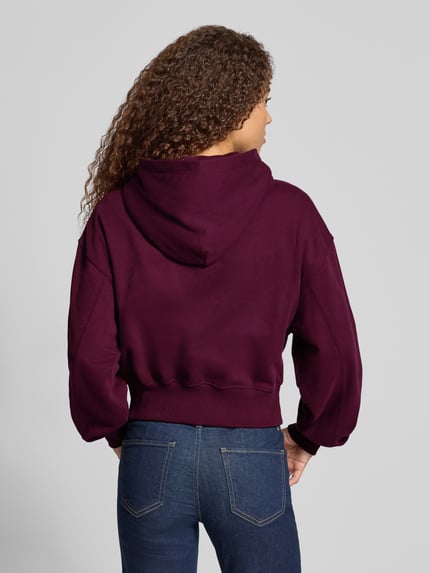 Tommy Jeans Regular Fit Hoodie aus Baumwoll-Mix  Bordeaux 5