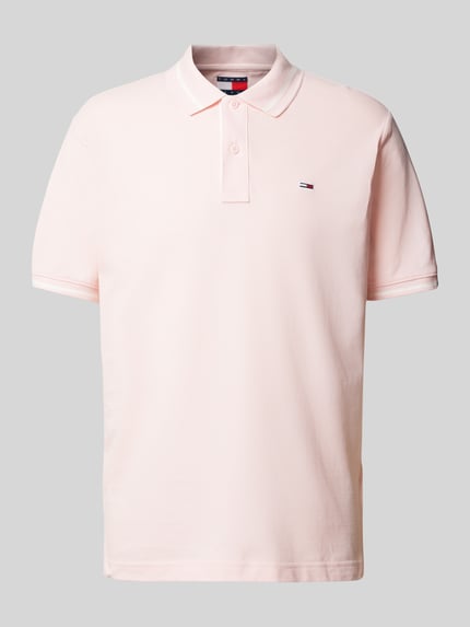 Tommy Jeans Regular Fit Poloshirt mit Logo-Stitching Pink 2