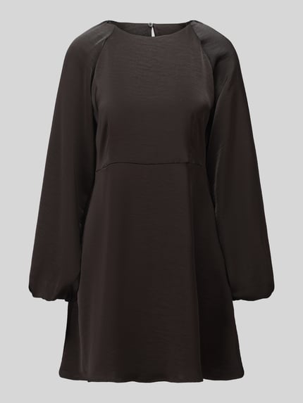 VERO MODA Minikleid mit Ballonärmeln Schoko Melange 2