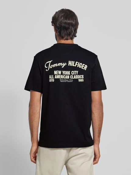 Tommy Hilfiger Regular Fit T-Shirt aus reiner Baumwolle Black 5