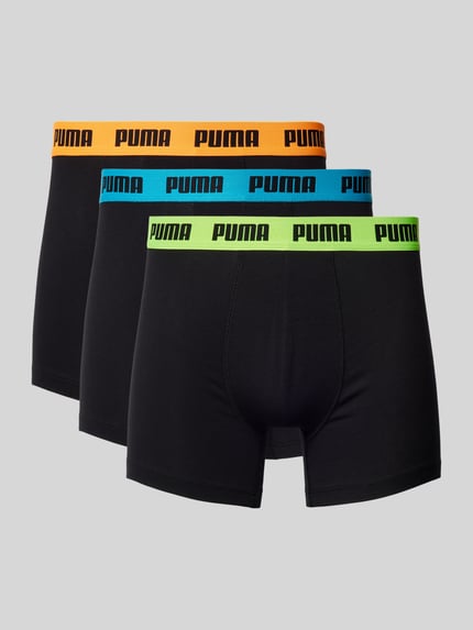 PUMA Trunks mit Label-Detail im 3er-Pack Black 1