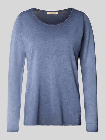 Produktfoto, Longsleeve mit Rundhalsausschnitt von Smith and Soul in Blau, aus Baumwoll-Mix, gerader Schnitt, weiche Textur
