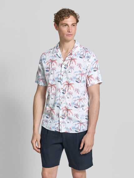 Tom Tailor Regular Fit Freizeithemd aus Viskose-Leinen-Mix Weiss 4
