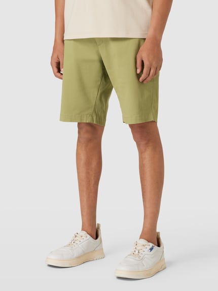 Tommy Hilfiger Straight leg korte chino met achterzakken, model 'HARLEM' Olijfgroen - 4