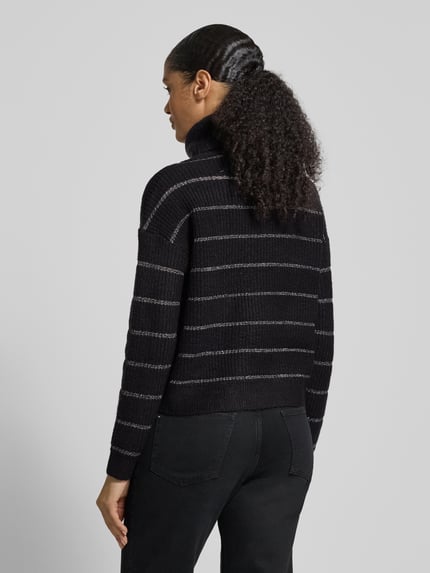 VILA Regular Fit Pullover mit Rollkragen Modell 'Zaza' Black 5