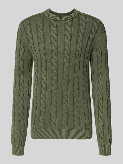 MCNEAL Strickpullover mit gerippten Abschlüssen Oliv 2
