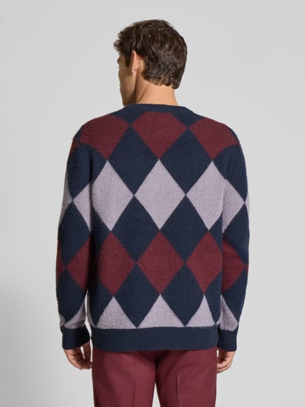 Wood Wood Strickpullover mit gerippten Abschlüssen Modell 'Jan' Marine 5