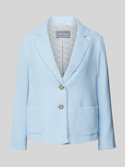 White Label Blazer mit aufgesetzten Taschen Hellblau 2