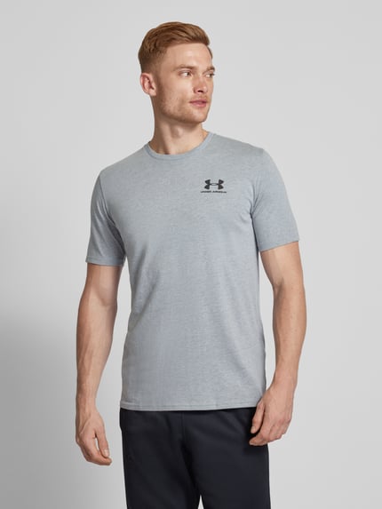 Under Armour T-shirt met labelprint Middengrijs - 4